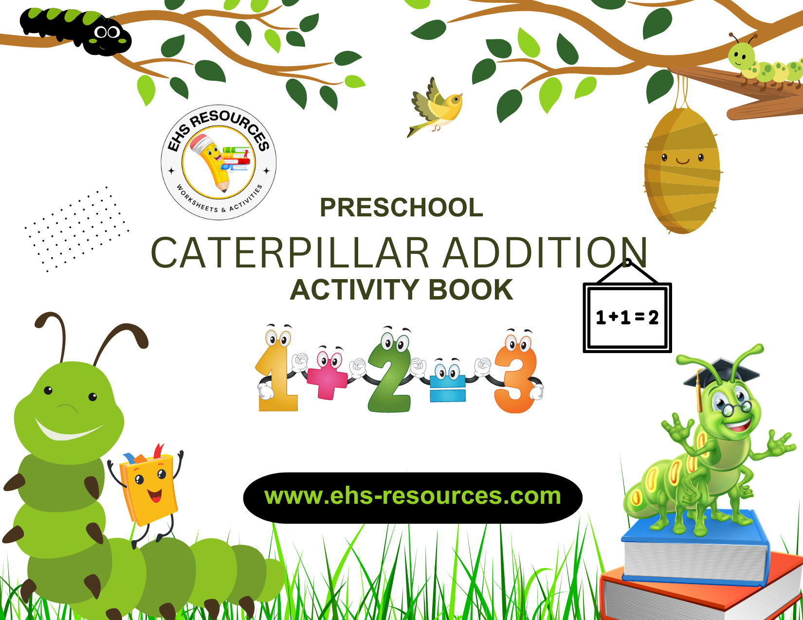 Caterpillar Addition Book For Preschool